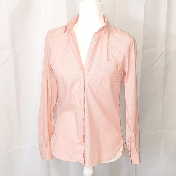 Apt. 9 Tops - Apt 9   Pink & White Pinstriped Shirt